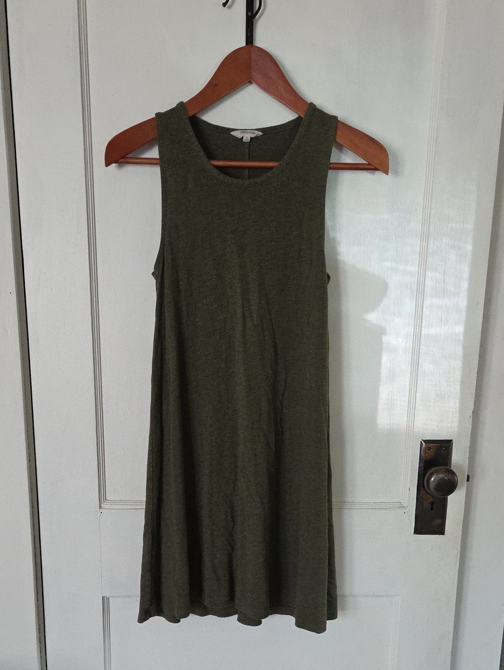 Madewell Highpoint Olive Tank Dress